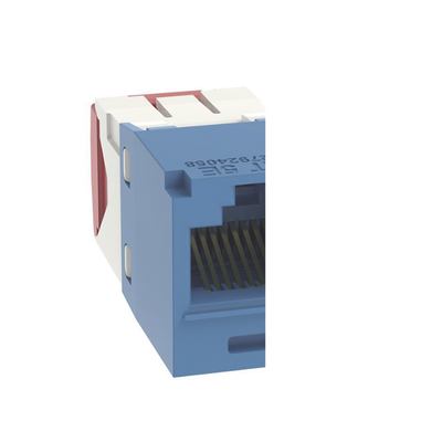 Conector Jack RJ45 Estilo TG Mini-Com Cat5e, 8P8C, Azul, 8 Posiciones 8 Cables