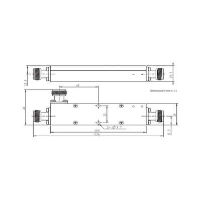 CK-53N - Microlab Acoplador Direccional / 13dB / 694-2700 MHz CK-53N