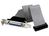 StarTech.com Adaptador de 40cm Header Cabezal Bracket Paralelo Perfil Bajo DB25 a IDC26 Pines Placa Base Cable DB-25 25 pin D-Sub IDC 26 pin Motherboard Header Hembra Hembra