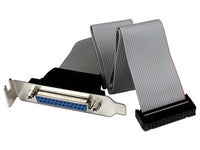 StarTech.com Adaptador de 40cm Header Cabezal Bracket Paralelo Perfil Bajo DB25 a IDC26 Pines Placa Base Cable DB-25 25 pin D-Sub IDC 26 pin Motherboard Header Hembra Hembra