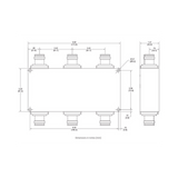 CM-80KE - Microlab Combinador híbrido / 3x3 / 617-2700 MHz CM-80KE