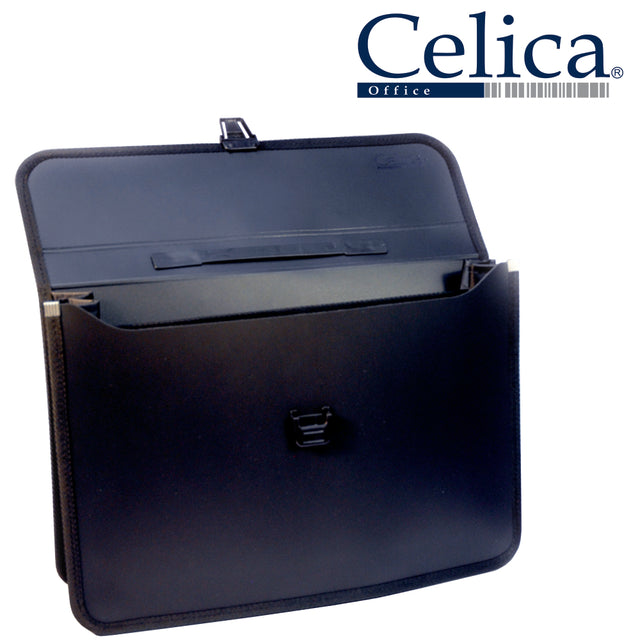 Portafolio Celica 2 Compartimientos Negro Oficio - Co-410L FullOffice.com