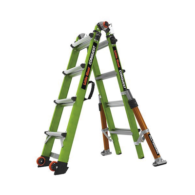 CONQUEST2.0 - Little Giant Ladder Systems Escalera Multi-Posiciones / 6.7 m (22') / Suelos Inclinados