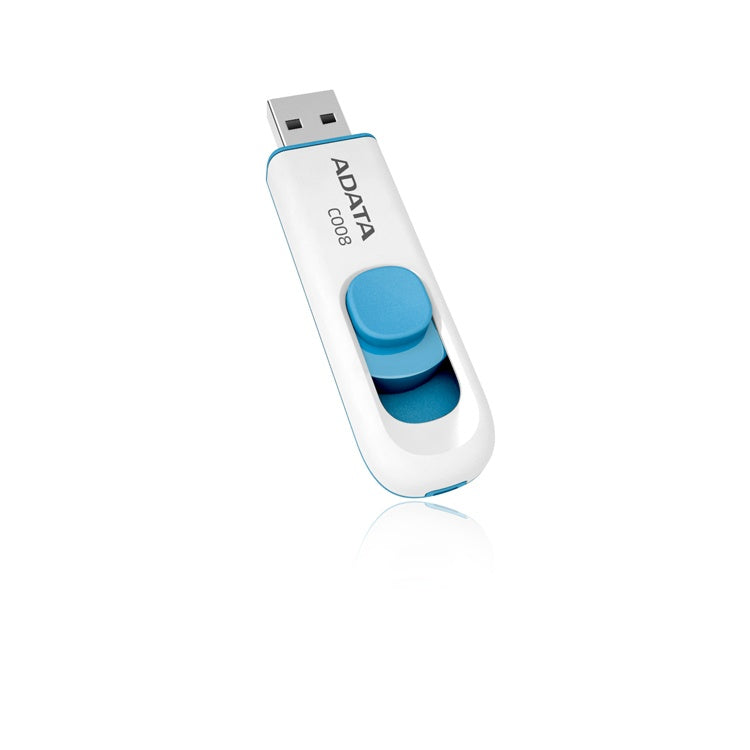 Memoria Flash Adata C008 64Gb Usb 2.0 Blanco/Azul Retractil