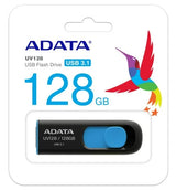 Flash Adata Uv128 Negro Con Azul 128G 3.0 FullOffice.com