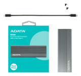 Gabinete externo para SSD ADATA EC680 para SSD M.2 PCIe, USB 3.2 Gen 2 Type-C (USB 10Gbps) . EC680-CCGY