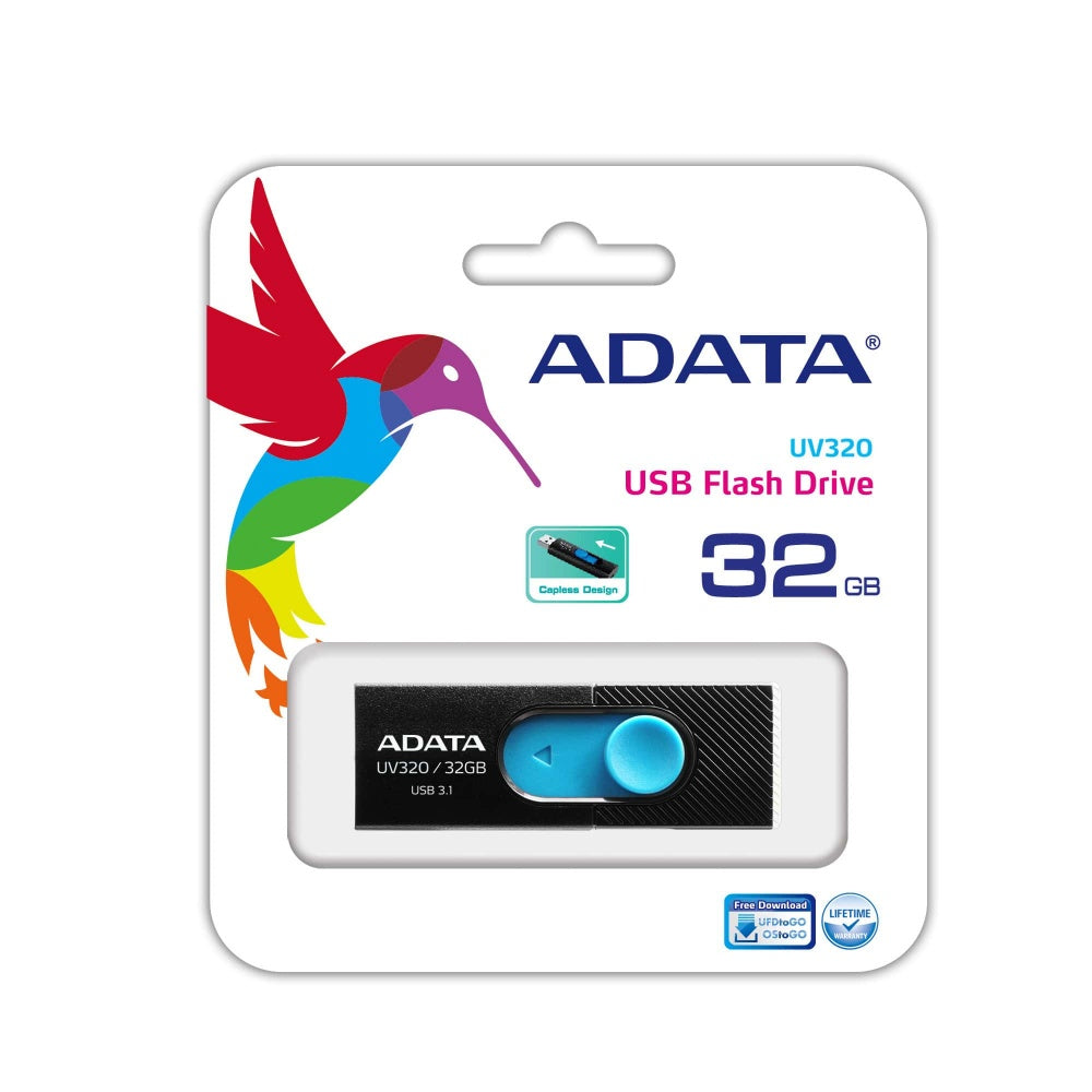 Memoria Adata Usb Auv320-32-Rbkbl 32Gb Negro-Azul Usb 3.1 FullOffice.com