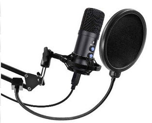 Kit De Microfono De Condensador Profesional Brobotix, Control De Volumen, Usb, Incluye Soporte De Brazo Ajustable De Suspension, Tripie Y Aro De Luz FullOffice.com 