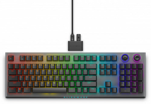 Dell Teclado Alámbrico Alienware Tri-Mode Gaming AW92K, 520-BBCG, RGB, USB, 1000 Hz