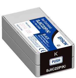 Epson SJIC22P(K): Ink cartridge for ColorWorks C3500 (Black) Cartucho de Tinta Tinta a base de pigmentos 1 pieza(s) Original Tinta a base de pigmentos