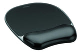 Mouse Pad Fellowes con Reposamuñecas de Gel Crystal,  Dimensiones 25x22cm, Color Negro