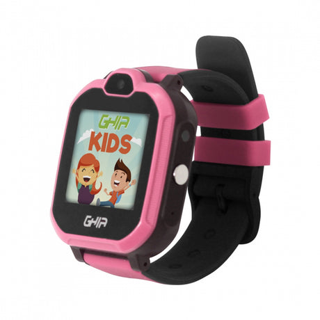 Ghia Smart Watch Kids 4G Rosa-Negro/ 1.44 Pulgadas Touch Con Linterna Y Camara/Sim Card 3G-4G