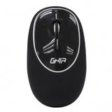 Mouse Óptico Inalámbrico GHIA GT100NN, USB. Color Negro.