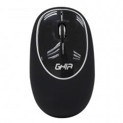 Mouse Óptico Inalámbrico GHIA GT100NN, USB. Color Negro.