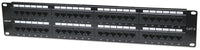Intellinet Panneau de brassage Cat6, UTP, 48 ports, 2U, noir paneles de parcheo Ethernet rápido, Gigabit Ethernet 48 RJ-45 Oro