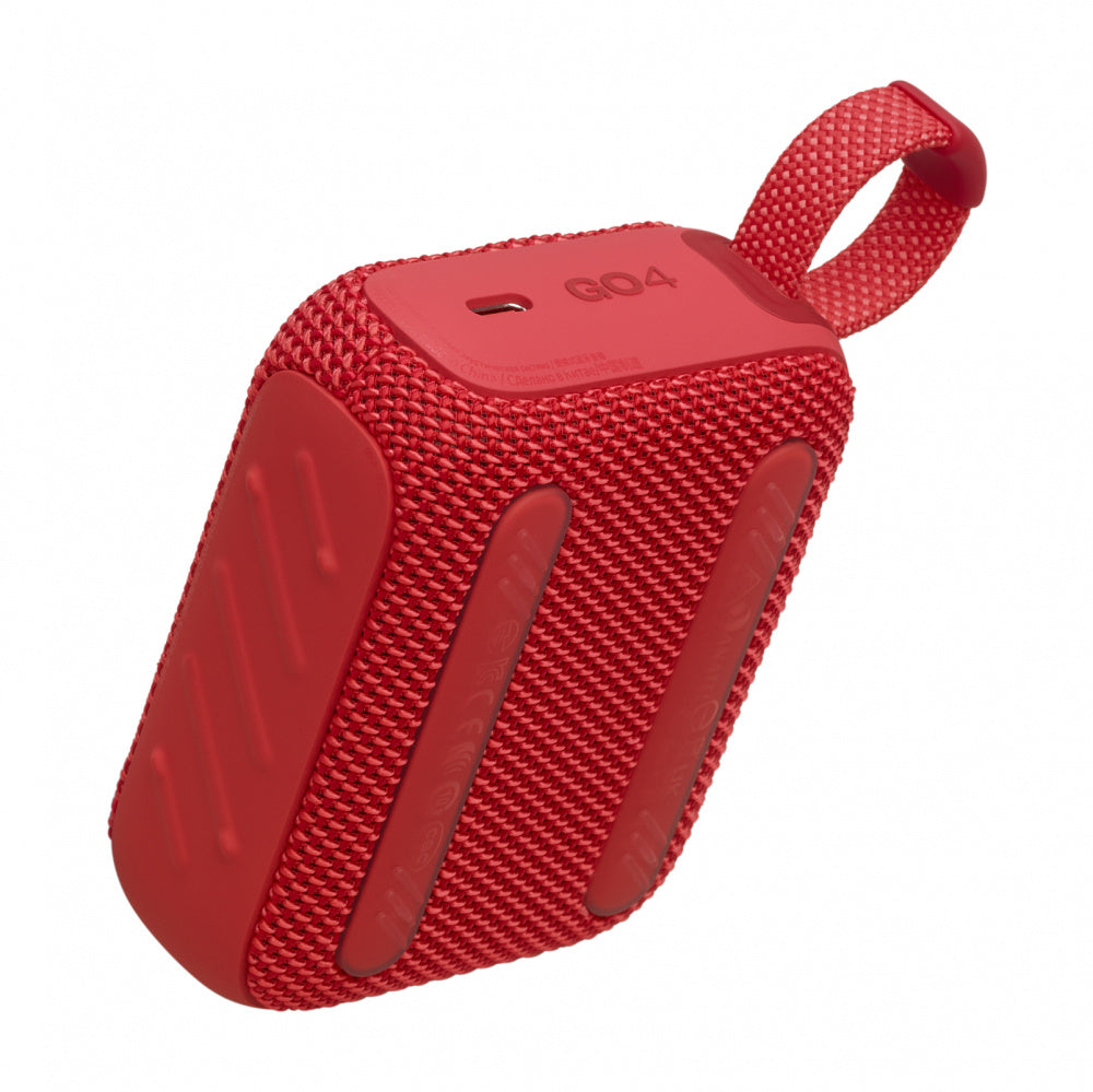 JBL Bocina Portátil Go 4, Bluetooth, Inalámbrico, 4.2W RMS, Rojo - Resistente al Agua