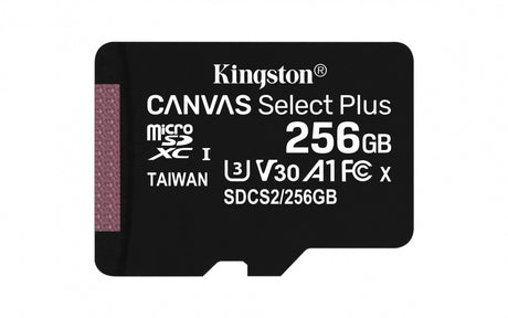 Memoria Kingston Micro Sd Canvas Select Plus 256Gb Uhs-I Clase 10 C/Adaptador FullOffice.com
