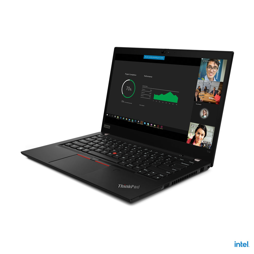 Laptop Lenovo Thinkpad T14 Gen2 14" Intel Core I5 1135G7 Disco Duro 512 Gb Ssd Ram 16 Gb Windows 10 Pro Color Negro