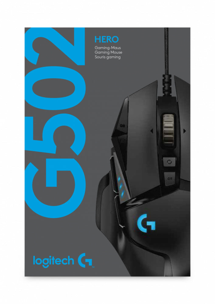 Mouse Óptico Logitech G502 Hero Gaming, 25600 DPI, USB, Negro - 910-005550 FullOffice.com 