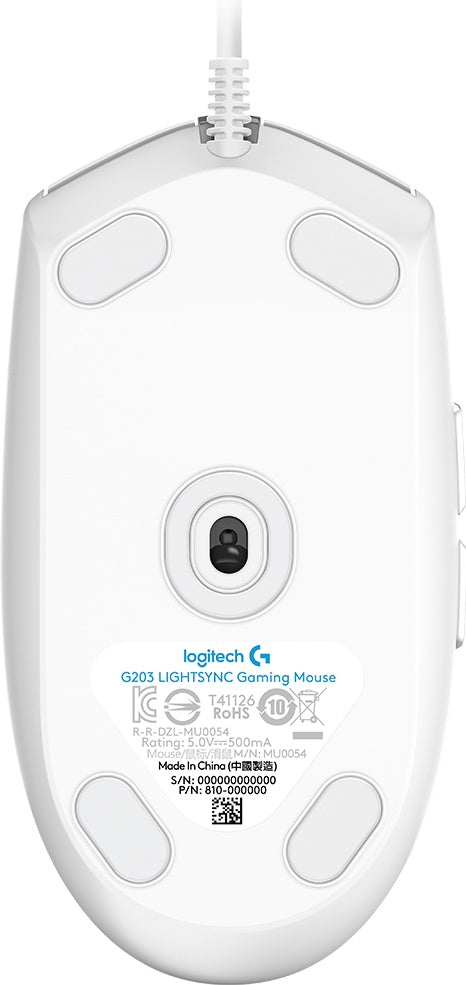 Mouse Lightsync Gaming Logitech G203 8000 DPI RGB Blanco - 910-005794 FullOffice.com