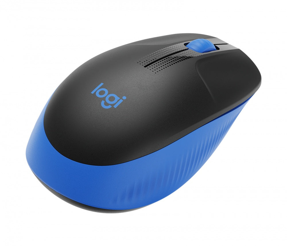 Mouse Óptico Logitech M190, Full Size, Inalámbrico, 1000 DPI, USB, Azul - 910-005903 FullOffice.com 