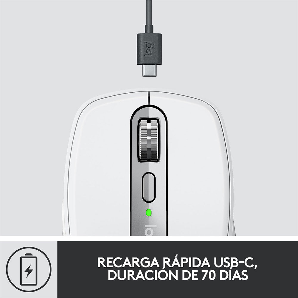 Mouse Óptico Logitech Mx Anywhere3 USB, 6 Botones, 1000 DPI Gris Pálido - 910-005994 FullOffice.com 