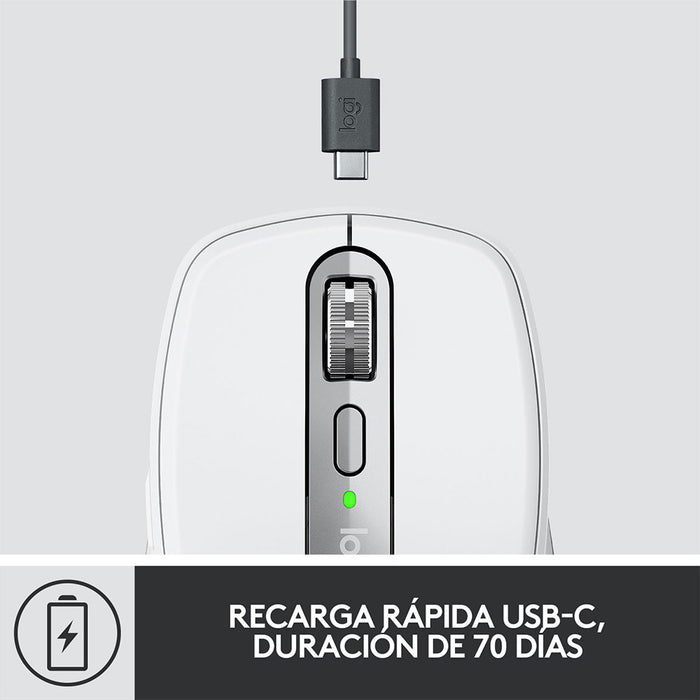 Mouse Óptico Logitech Mx Anywhere3 USB, 6 Botones, 1000 DPI Gris Pálido - 910-005994