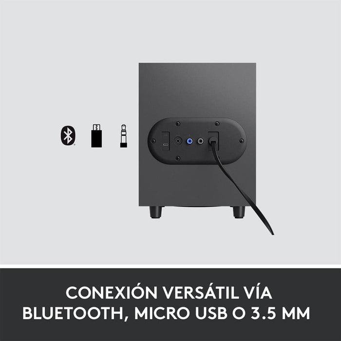Bocinas Bluetooth Logitech Z407, para Ordenador con Subwoofer y Control Inalámbrico, Altavoces USB, Negro - 980-001347