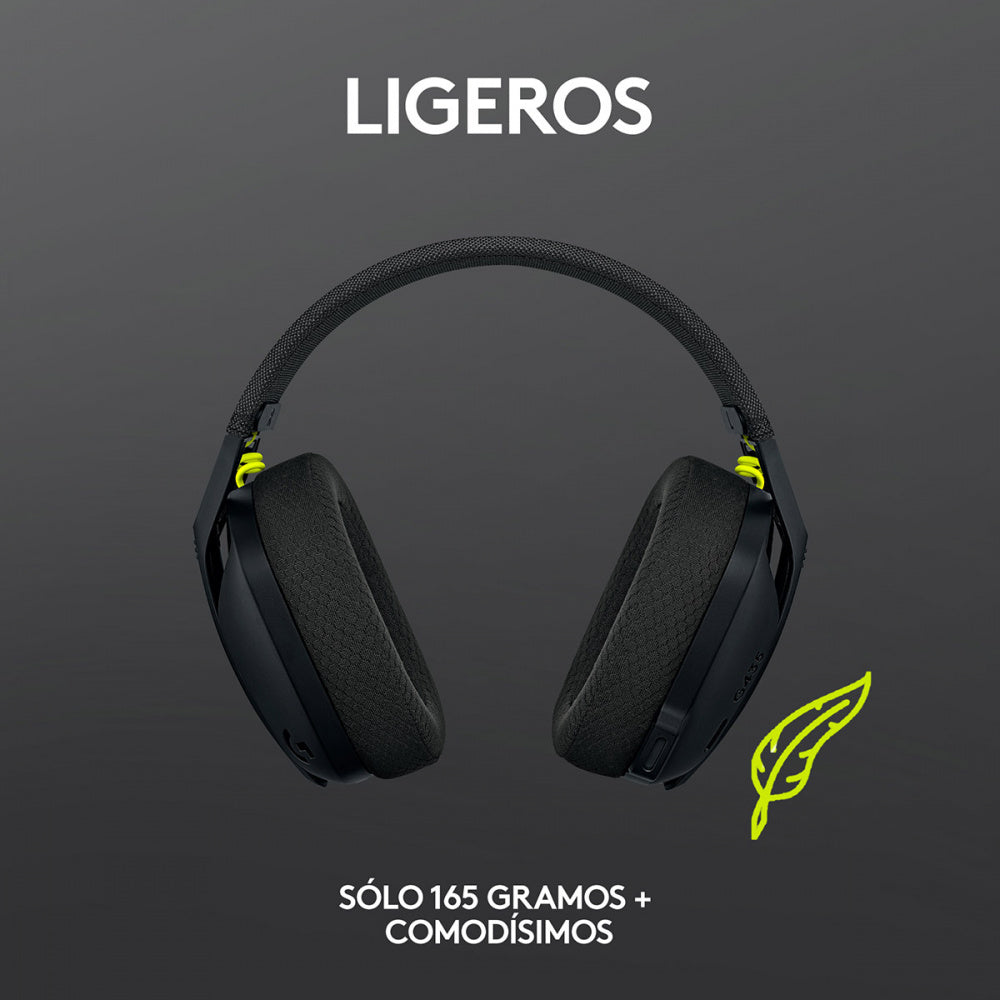 Audífonos Gaming Logitech G435 Inalámbricos Micrófono Lightspeed Color  Negro-Amarillo