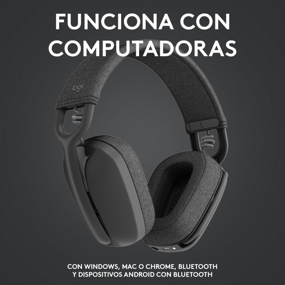 Diadema con Micrófono Logitech Zone Vibe 125 Inalámbrica, Grafito FullOffice.com 
