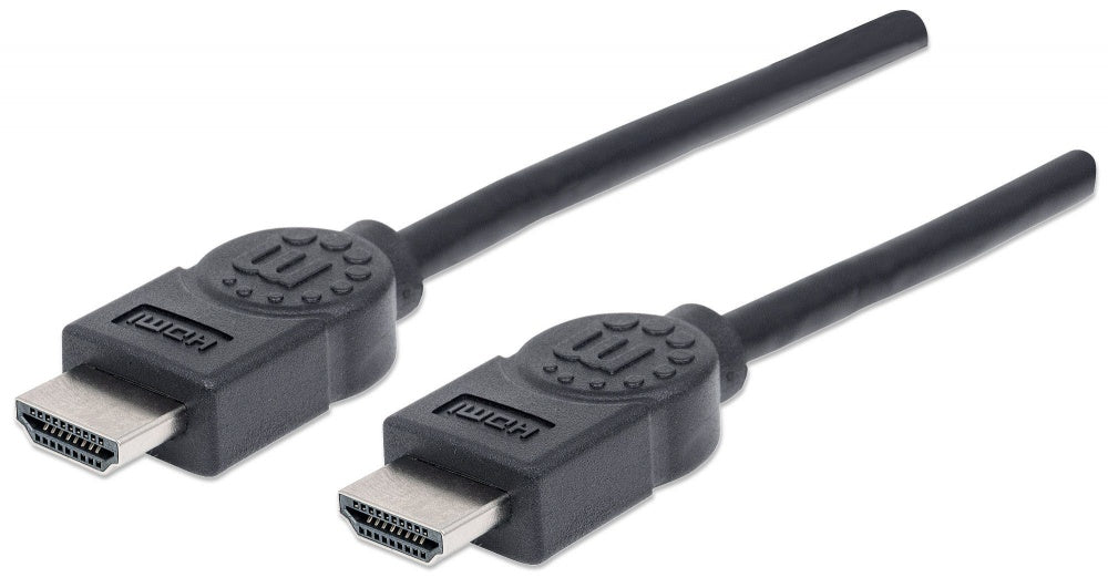 Cable HDMI Manhattan de Alta Velocidad, HDMI Macho - HDMI Macho, 4K, 30Hz, 3D, 1.8 Metros, Negro - 306119