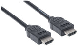 Cable HDMI Manhattan de Alta Velocidad, HDMI Macho - HDMI Macho, 4K, 30Hz, 3D, 1.8 Metros, Negro - 306119
