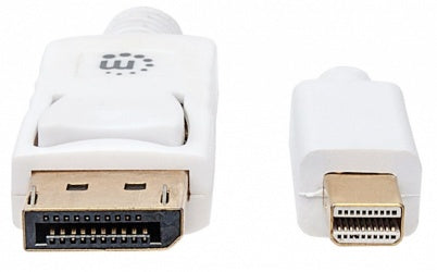 Cable Manhattan Mini Displayport M-M Para Monitor 2M Color Blanco - 324748 FullOffice.com