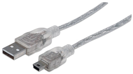 Cable Man Usb V2.0 A-Mini B 1.8M Plata (Para Camaras) Cable Mini FullOffice.com