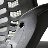 mundo in SILL0903716 silla para oficina o computadora asiento duro respaldo acolchado, Negro, Negro, Polipropileno