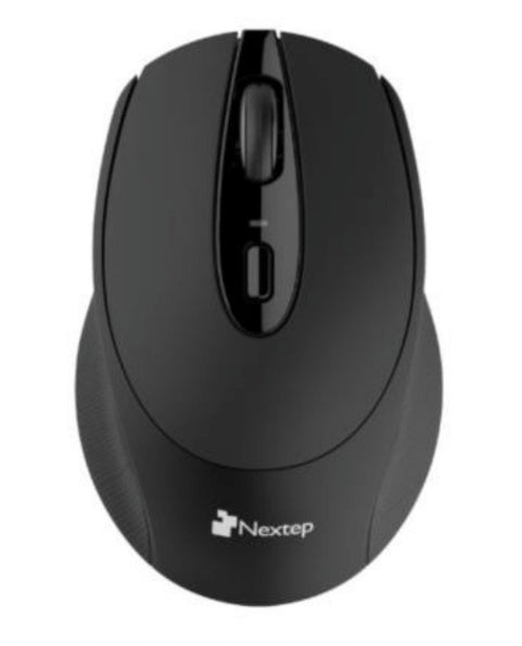 Mouse Nextep Ne-410E Inalámbrico Ergonómico Usb 1600Dpi Batería Incluída Color Negro FullOffice.com