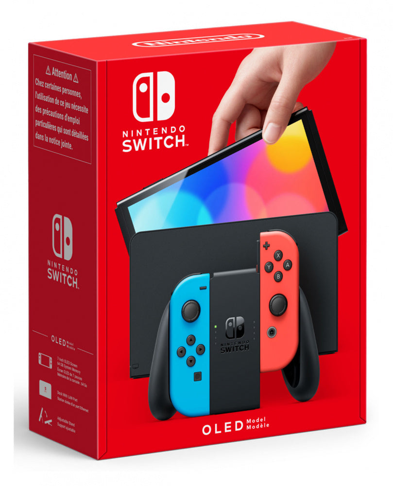 Nintendo Switch OLED, 32GB, Neón - Caja maltratada