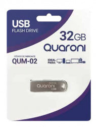 Unidad Flash USB 2.0 Quaroni QUM-02 de 32GB. Color Blanco.