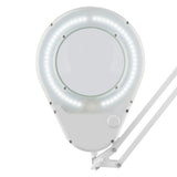 Lámpara Led Steren Con Lupa 5X Brazo Artículado Color Blanco FullOffice.com