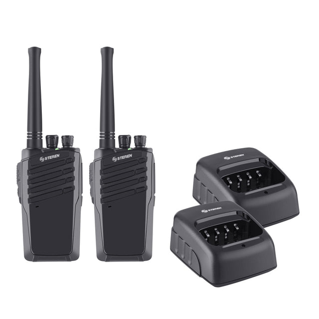 Kit Radio Steren Rad-010 2 Radios De 2 Vías Amateur 3W Color Negro FullOffice.com