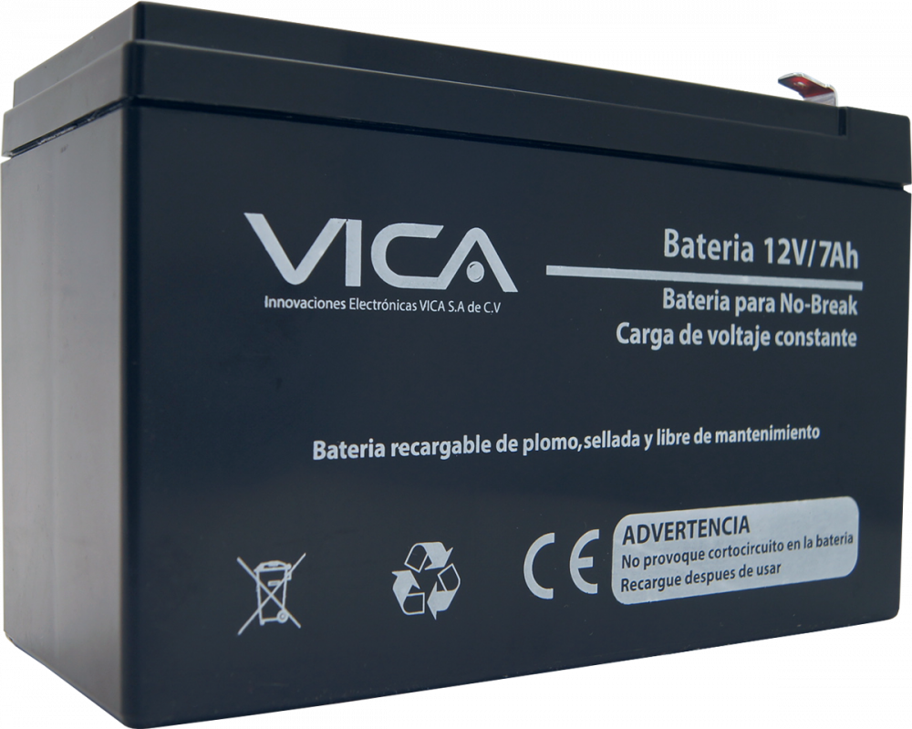 Batería de Reemplazo VICA para No Break 7AH, 12V, 12V, 7Ah entre Otras Marcas FullOffice.com 