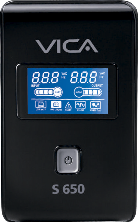 Ups Vica S650 Regulador Integrado 650Va/360W 6 Contactos Pantalla Lcd