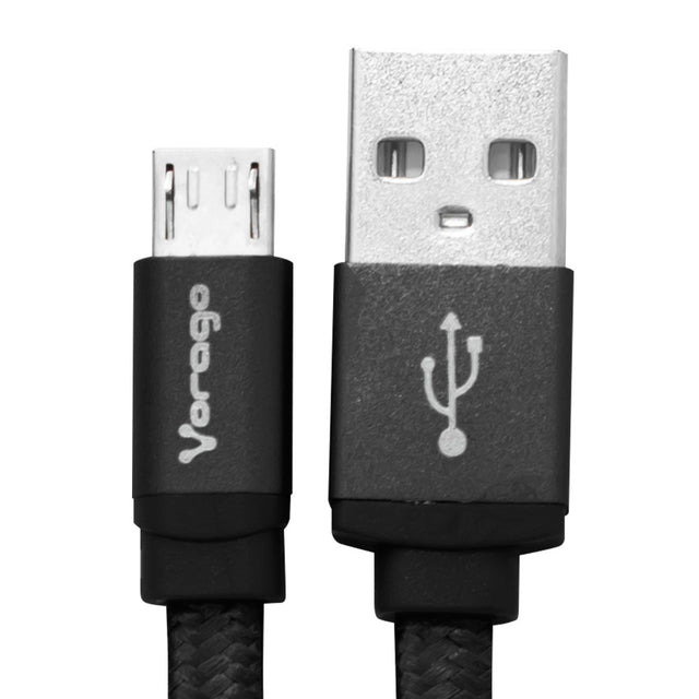 Cable Usb Vorago Cab-113 Usb 2 A Micro Usb 1 Metro Bolsa Negro FullOffice.com