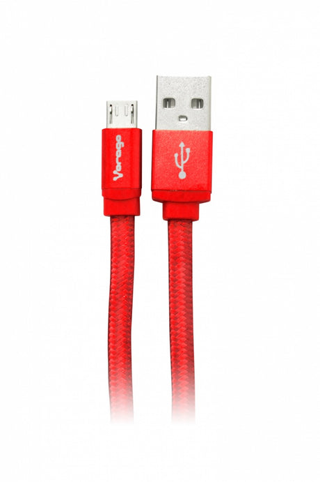 Cable Usb Vorago Cab-113 Rojo Usb 2 A Micro Usb 1 M FullOffice.com