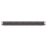 CP24688BL - Panel de Parcheo / 24 Puertos / Categoría 6 / 1 UR / Plano / Negro