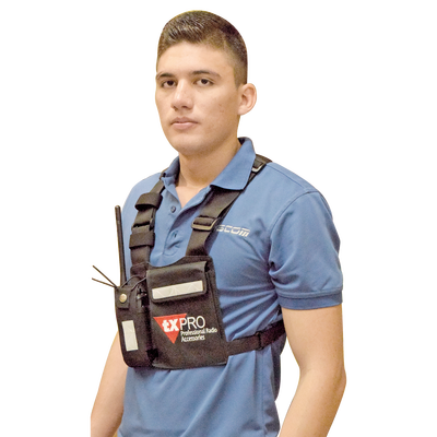 CPP-TXP - Pechera Táctica / Soporte Universal para Radio / Cinta Adherente de Seguridad / Sujeción para Bolígrafo / Uso en Exteriores