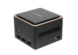 ECS LIVA Q3 Plus AMD Ryzen Embedded V1000 V1605B 8 GB DDR4-SDRAM 128 GB eMMC Mini PC Negro, 2 GHz