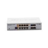 CRS112-8P-4S-IN, Switch PoE 8 GbEth, 4 SFP, 160w, 802.3af/at y 24v pass