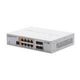 CRS112-8P-4S-IN, Switch PoE 8 GbEth, 4 SFP, 160w, 802.3af/at y 24v pass