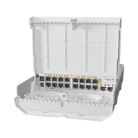 CRS318-16P-2S+OUT, netPower 16P, Switch Exteriores, 16 GEth PoE 802.3af/at, 2 SFP+ 10G, RouterOS/SwitchOS